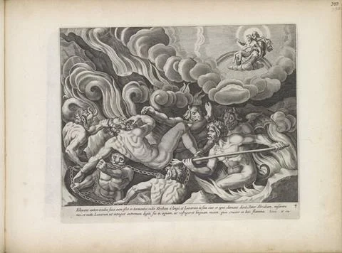 RECORD DATE NOT STATED  Vision of the rich man in hell, 1643 print The ric... Stockfoto's
