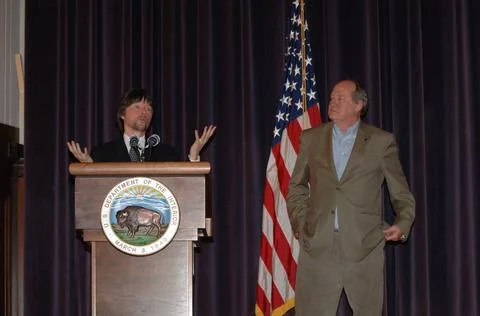 RECORD DATE NOT STATED  Visit of documentary filmmaker Ken Burns and write... Stock Photos