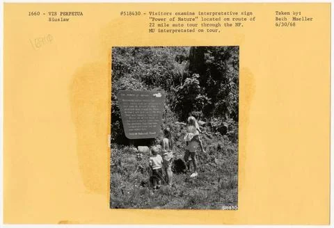 RECORD DATE NOT STATED Visitor Information Services: Interpretive Devices.... Stock Photos