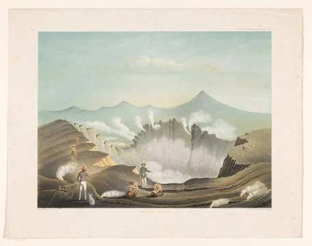 RECORD DATE NOT STATED  Volcano Guntur Guntur in West-Java, Frans Wilhelm ... Stock Photos