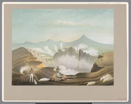 RECORD DATE NOT STATED  Volcano Guntur Guntur in West -Java, Carl Wilhelm ... Stock Photos