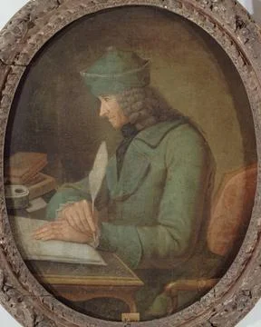 RECORD DATE NOT STATED  Voltaire (1694-1778), in his work office. Paris, C... Stock Photos