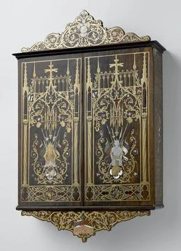 RECORD DATE NOT STATED  Wall cabinet, Franz Xaver Fortner, 1844 Wall cabin... 库存照片