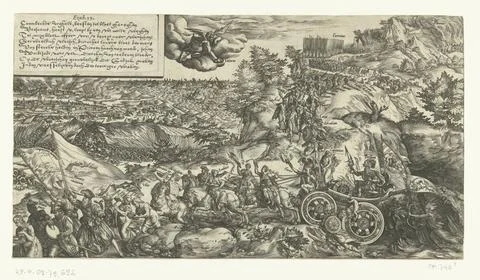RECORD DATE NOT STATED  War triumphal wagon, 1578 print Allegory of the ca... Foto stock