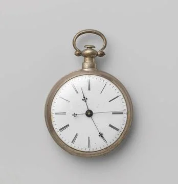 RECORD DATE NOT STATED  Watch, duplex, of silver, with smooth rear bottom ... Stock Photos