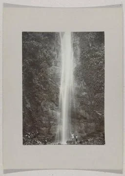 RECORD DATE NOT STATED  Waterfall at Soekaboemi on Java, c. 1895 - c. 1915... Stock-Fotos