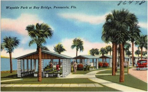 RECORD DATE NOT STATED Wayside Park at Bay Bridge, Pensacola, Florida , Pa... Fotos de archivo