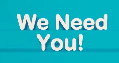 RECORD DATE NOT STATED  We need you, web banner and sign. text banner G019... 스톡 사진