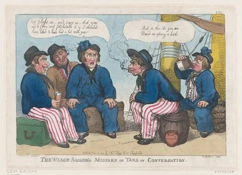 RECORD DATE NOT STATED The Welsh Sailor s Mistake, or Tars in Conversation... Stock Photos