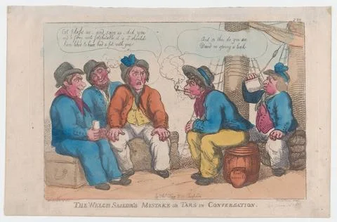 RECORD DATE NOT STATED The Welsh Sailor s Mistake, or Tars in Conversation... Stock Photos