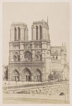 RECORD DATE NOT STATED  West Facade of the CathÃ drale Notre -Dame in Pari.. 스톡 사진