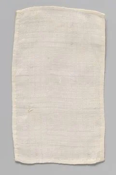 RECORD DATE NOT STATED  White rectangular cloth with woven geometric patte... 写真素材