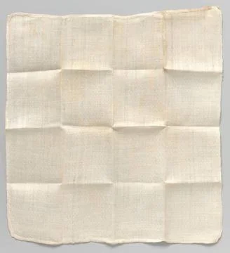 RECORD DATE NOT STATED  White napkin with woven checker pattern, anonymous... Stockfoto's