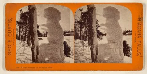 RECORD DATE NOT STATED Winter Scenery in Prospect Park Niagara Falls, New ... Stock Photos