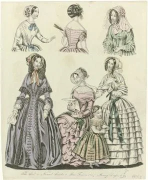 RECORD DATE NOT STATED  The World of Fashion, 1847 : The Last &amp; Newest (..... Stock Photos