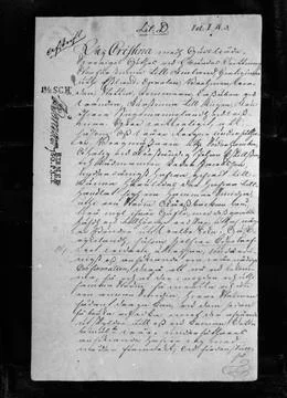 RECORD DATE NOT STATED Written documentation signed by Queen Kristina, Oct... Stock Photos