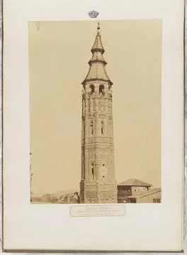 RECORD DATE NOT STATED Zaragoza. Torre Nueva, construida en 1504. Su incli... Stock Photos