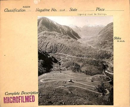 RECORD DATE NOT STATED Zig-zag Road in Norway. State: Norway. Copyright: x... 스톡 사진