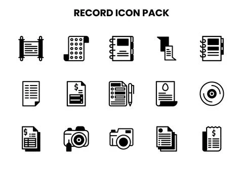 Record DuoTone Scalable Icons Pack Ilustración de archivo