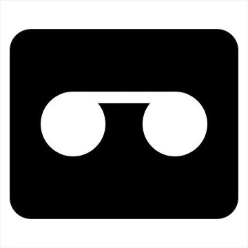 Record glyph icon vector illustration isolated on white background Stock Illustration