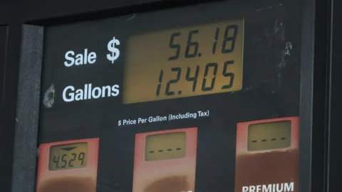 Record High Gas Prices Fill Up Stock Footage