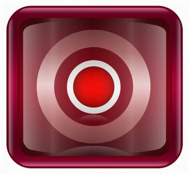 Record icon dark red, isolated on white background Stock Illustration