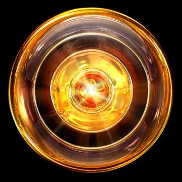 Record icon fire, isolated on black background Illustrazione stock