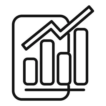 Record keeping chart icon outline vector. Screen check Illustrazione stock
