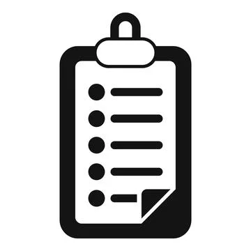 Record keeping clipboard icon simple vector. Screen plan Illustrazione stock