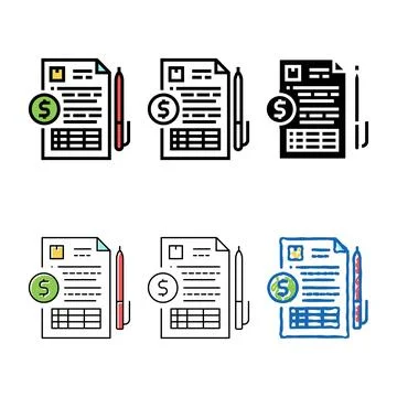 Record keeping color icon vector forms Stock Illustration