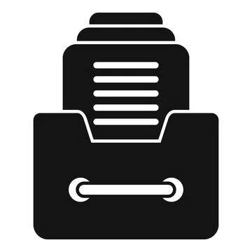 Record keeping drawer icon simple vector. Share access Illustrazione stock