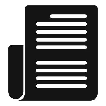 Record keeping paper icon simple vector. Billing check イラスト素材