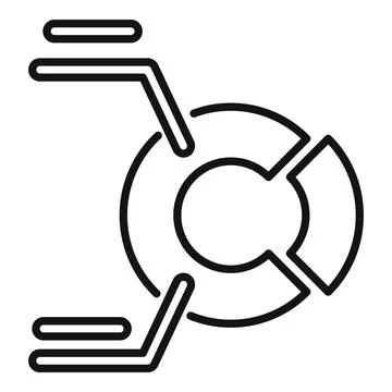 Record keeping pie chart icon outline vector. System file イラスト素材