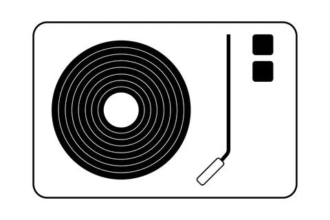 Record label player icon - vector illustration Stock Illustration