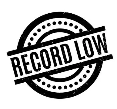 Record Low rubber stamp Stock Illustration