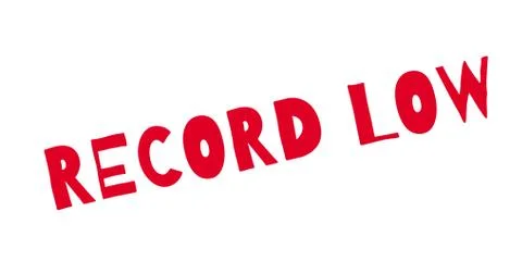 Record Low rubber stamp Stock Illustration