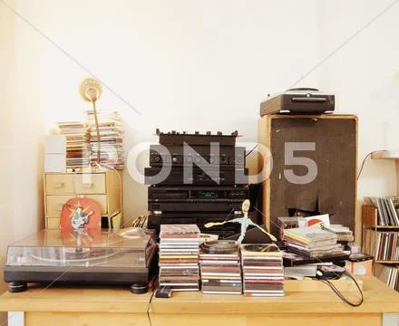 A Record Player And A Music System