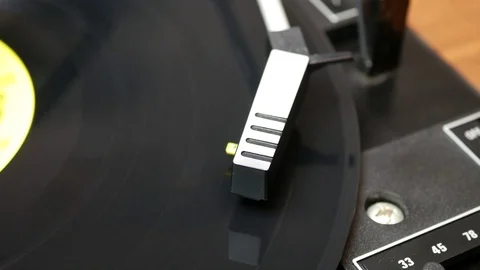 Record Player And Needle Stock Footage 107642441