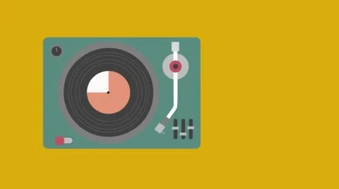 Record player animation Video stock 54561151