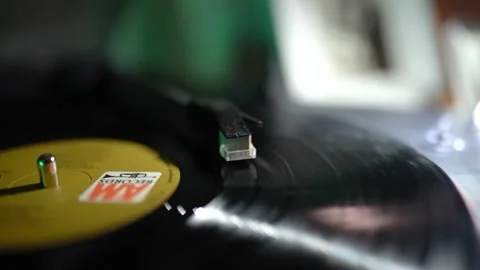 Record player close-up Stock Footage 180934177