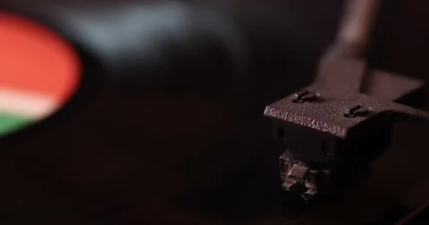 Record Player Close Up Looping Stock Footage 57657791