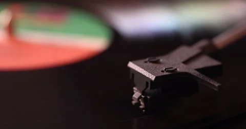 Record Player Close Up Looping Video stock 57658099