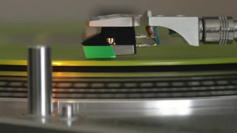 Record player closeup Stock Footage 80765082