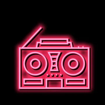 Record player color icon vector illustration sign Stock Illustration