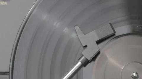 Record player finishing record Stock Footage 40018871