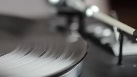 Record Player - Hand Places Arm Stock Footage 10604682