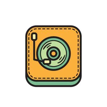 Record Player Icon Illustrazione stock