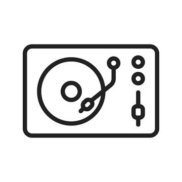 Record Player icon vector image. Suitable for mobile apps, web apps and print Stock Illustration