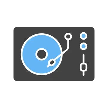 Record Player icon vector image. Stock Illustration