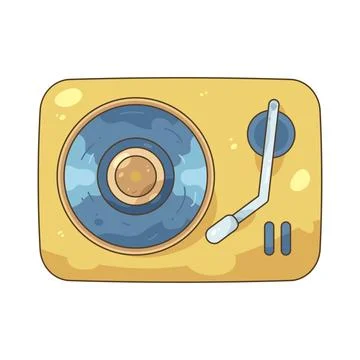 Record player 库存插图